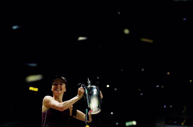 La tenista ucraniana Elina Svitolina, tras conquistar las Finales de la WTA