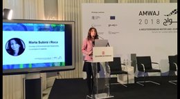 Marta Subirà, en la inauguració de la cimera Amwaj 2018