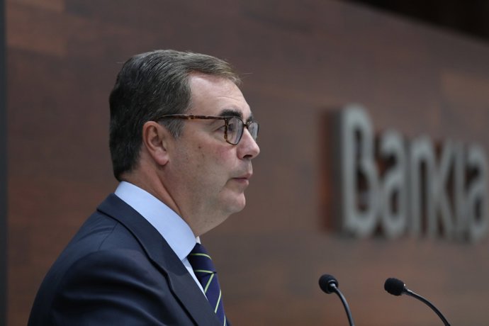 El consejero delegado de Bankia, José Sevilla, presenta en Madrid los resultados