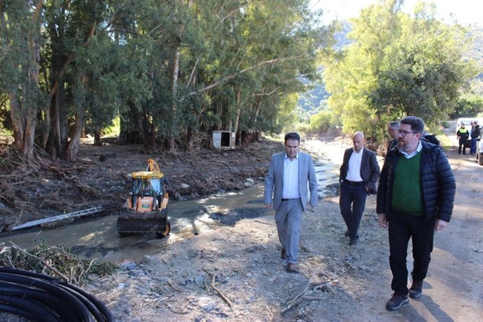 Sánchez Haro visita daños del temporal en Málaga 