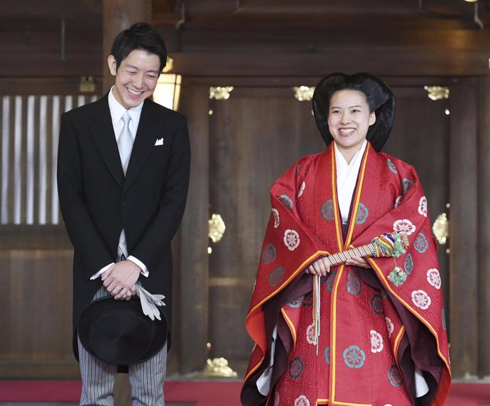 La princesa Ayako de Japón y su marido  Kei Moriya 