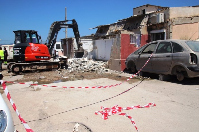 Obras en el poblado de chabolas de Son Banya