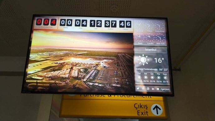 Panel de Ikusi en el aeropuerto de Estambul
