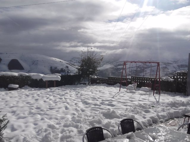 Nieve en Asturias, nevada en Cangas del Narcea, temporal