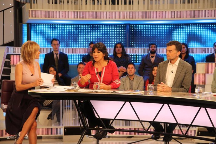 Teresa Rodríguez y Antonio Maíllo, durante la entrevista en Antena 3