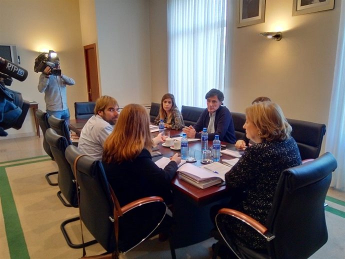 Reunión de Podemos con Delia Losa