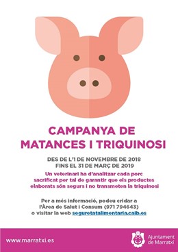Cartel de la campaña de control sanitario de matanzas del Ayunt. Marratxí