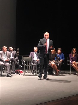 Antonio Ruiz, durante su intervención en la entrega de premios
