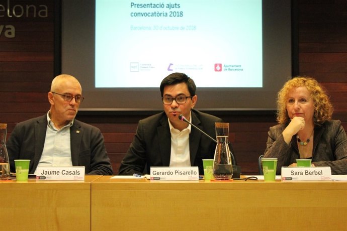 Jaume Casals, Gerardo Pisarello y Sara berbl