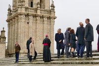 Felipe VI, "maravillado" por el Pórtico de la Gloria tras su visita a la Catedral de Santiago