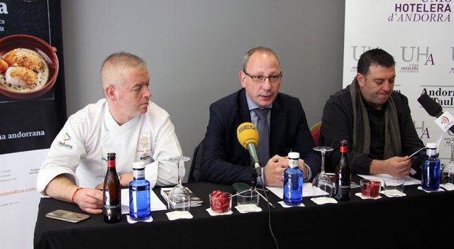 Carles Flinch (chef) Carles Ramos (UHA) Roger Biosca (hotel Isard, Andorra)