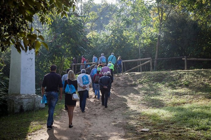 Los asistentes al congreso realizaron la ruta del agua de Alcalá de Guadaíra. 