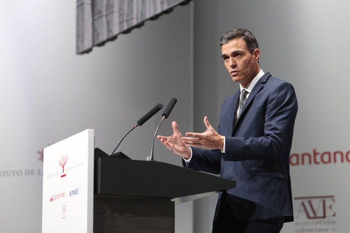 El presidente del Gobierno, Pedro Sánchez, en el XXI Congreso de IEF