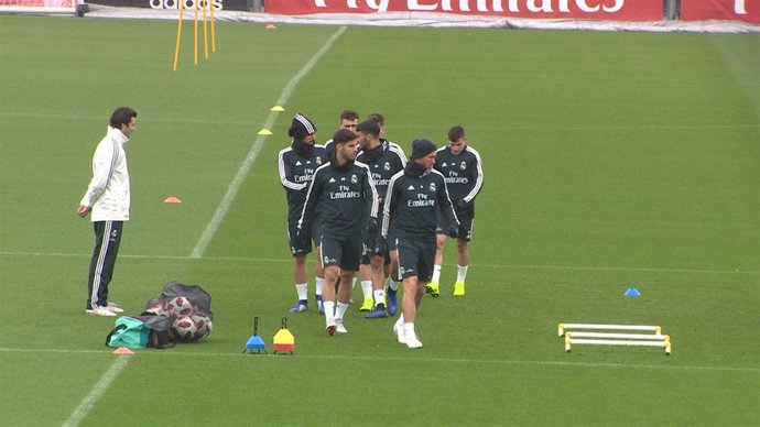 Primer entrenamiento de Santiago Solari, nuevo entrenador del Real Madrid