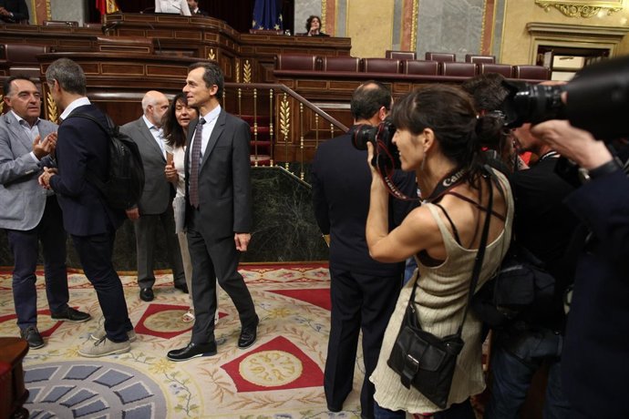 El ministro Pedro Duque, en el hemiciclo