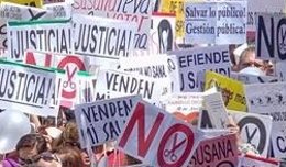 Una de las protestas sanitarias convocadas en Sevilla