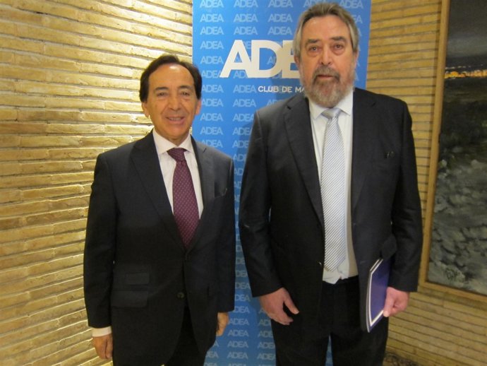 Arenere y Belloch, hoy antes de participar en los 'Almuerzos ADEA'