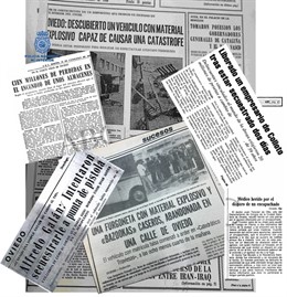 Recortes de periódico de la banda que extorsionaba en Asturias