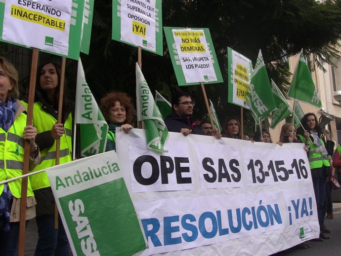 Protestas de delegados de Satse en Sevilla