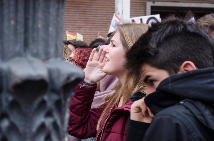 Manifestación de estudiantes en Madrid