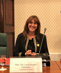 La consellera de Cultura L.Borràs en el Parlament