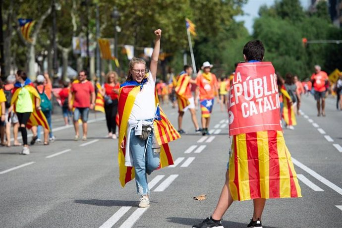 Manifestación de la Diada de 2018 en Barcelona