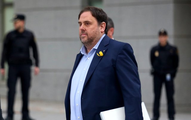 Junqueras llega a la Audiencia Nacional para declarar por rebelión