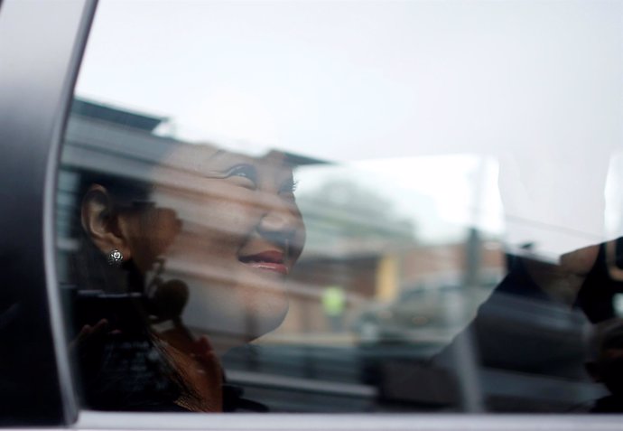 Peruvian presidential candidate Keiko Fujimori leaves her house in Lima, Peru, J