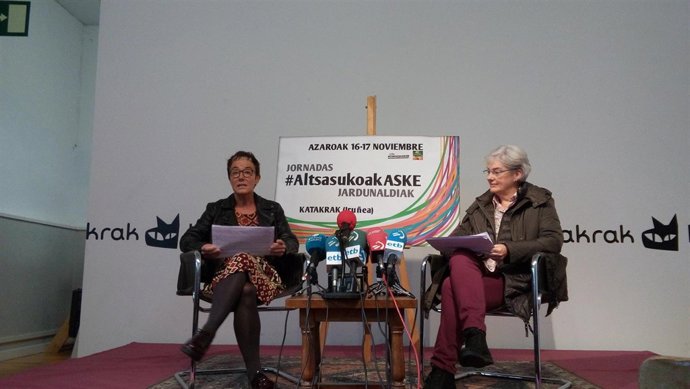 Bel Pozueta e Idoia Goikoetxea presentan unas jornadas sobre el 'caso Alsasua'