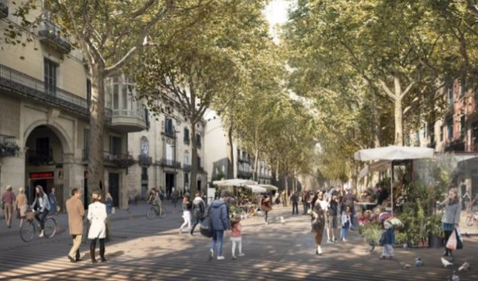 Futura transformación de La Rambla de Barcelona