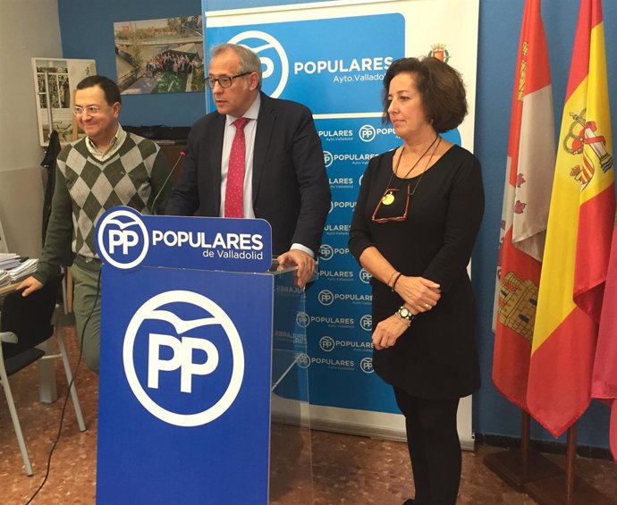 Los concejales del PP Fernando Rubio, Matínez Bermejo y Mercedes Cantalapiedra