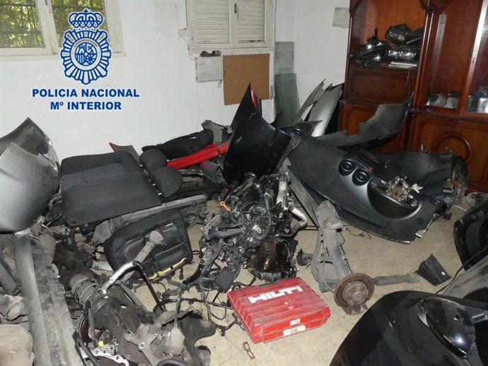 Piezas sustraidas por el grupo criminal detenido en Asturias