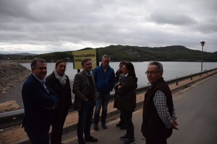 José Fiscal visita las presas del Guadalhorce