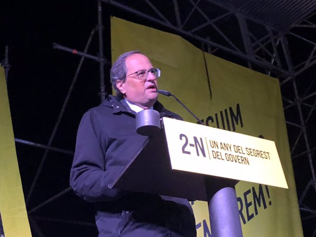 Quim Torra en la cárcel de Lledoners por los independentistas presos