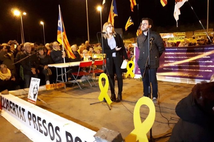 Consellera de la Generalitat Elsa Artadi, vicepresident Pere Aragonès