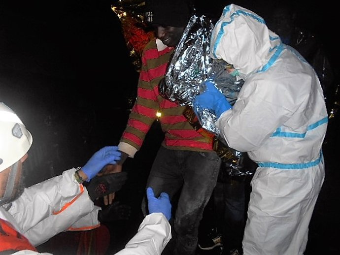 Inmigrantes llegados al puerto de Motril (Granada)  