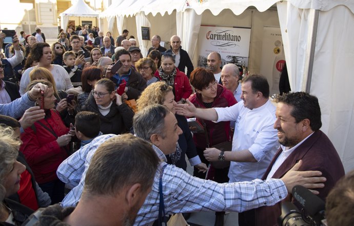 Recibimiento a Martín Berasategui en la feria de Castellón