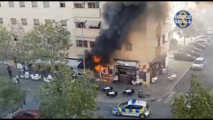 Incendio en un bar de Pino Montano