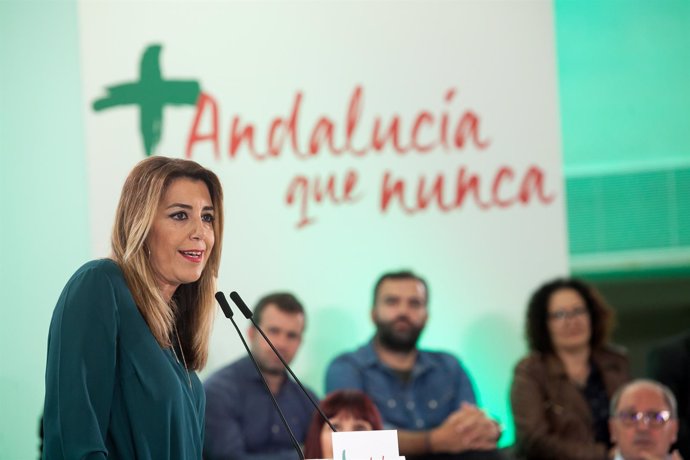En Sevilla, la secretaria general del PSOE-A y presidenta de la Junta, Susana Dí