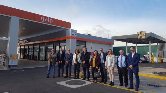 Inauguración de la gasinera de Galp y Ham en el Puerto de Barcelona