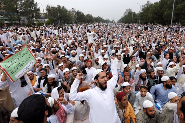 Protestas contra la absolucion de Asia Bibi en Islamabad