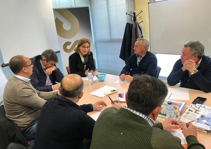 La candidata de Cs al Parlamento de Andalucía Mar Sánchez, en una reunión