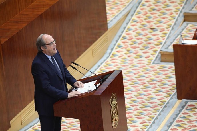 Ángel Gabilondo interviene en el pleno de investidura de Ángel Garrido
