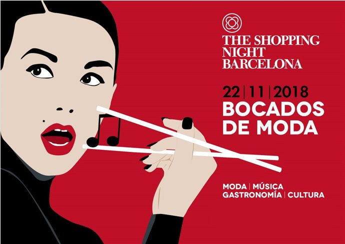 Cartel The Shopping Night Barcelona 2018