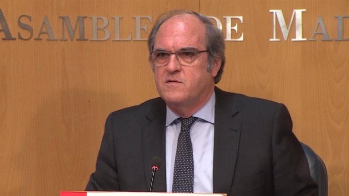 Ángel Gabilondo, portavoz del PSOE en la Asamblea de Madrid, en rueda de prensa