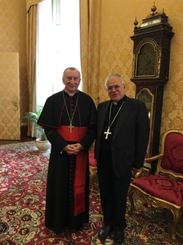 Pietro Parolin y Demetrio Fernández en El Vaticano