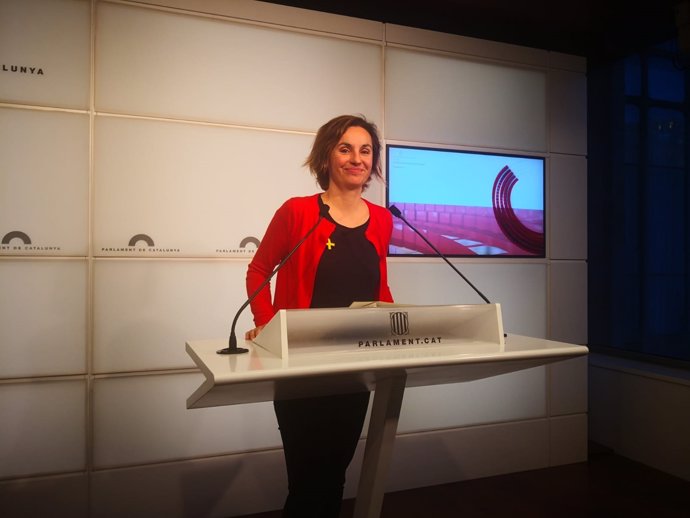 La portavoz de ERC en el Parlament de Catalunya, Anna Caula
