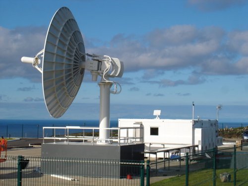 Antena espacial de la ESA en la isla Santa María (Azores)