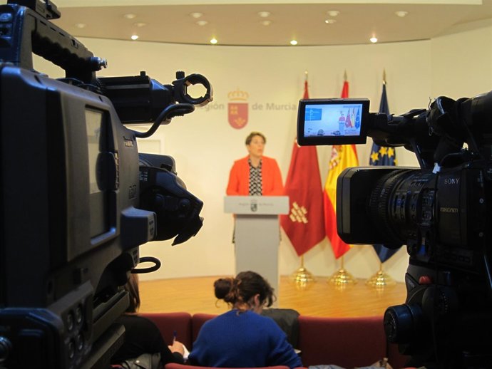 Noelia Arroyo, en la rueda de prensa posterior al Consejo