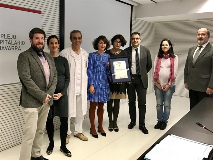 Representantes de la Sección de Nutrición del CHN y AENOR